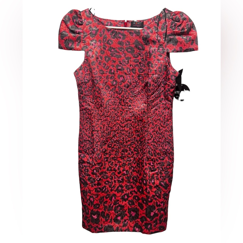 Giambattista Valli for macys impulse pink leopard dress NWT